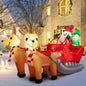 7.2 Feet Long Christmas Inflatable Santa Sled with LED Lights