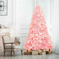 7.5 Feet Hinged Pink Artificial Christmas Tree for festive decor