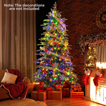 7.5 Feet Pre-Lit Artificial Christmas Tree with Warm White LED Lights Cartsfy Inc.
