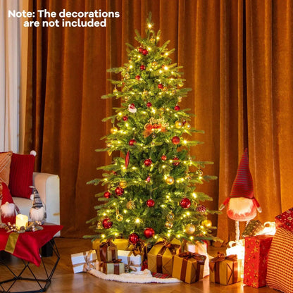 7.5 Feet Pre-Lit Artificial Christmas Tree with Warm White LED Lights Cartsfy Inc.
