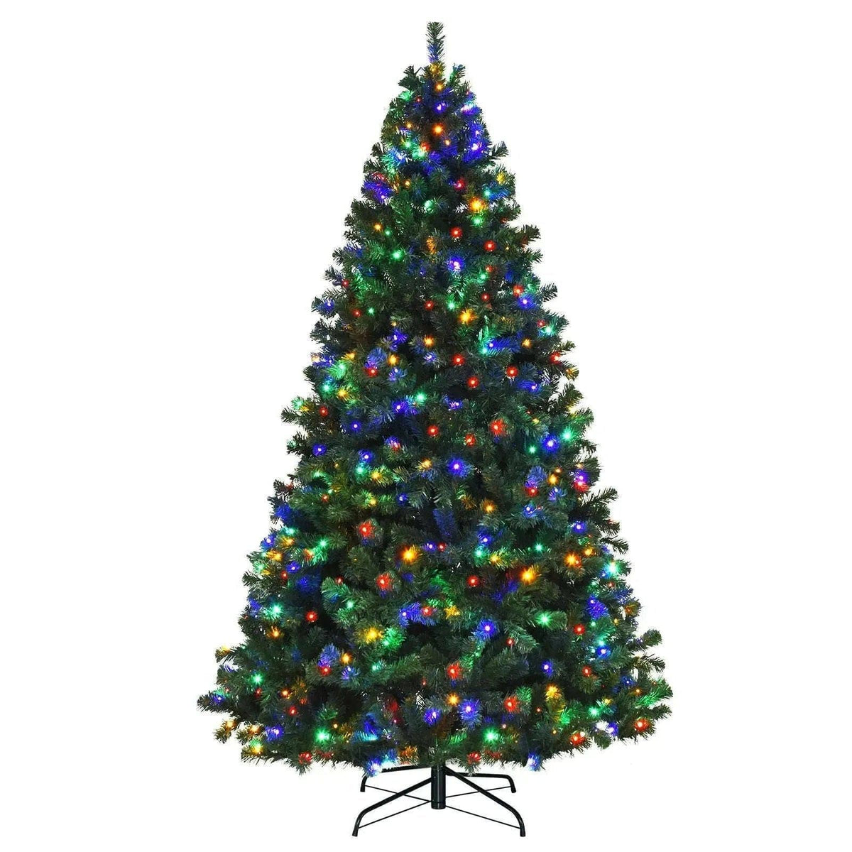 7.5 Feet Pre-Lit Artificial Spruce Christmas Tree with 550 Multicolor Lights for Festival Cartsfy Inc.