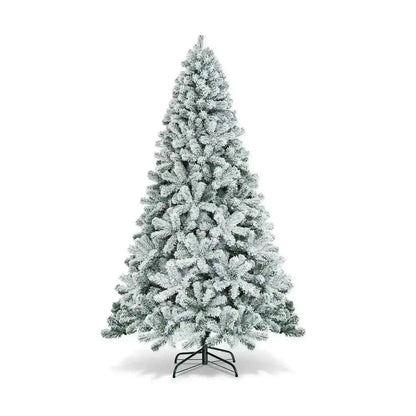 7.5 Feet Snow Flocked Artificial Christmas Tree for festive decor