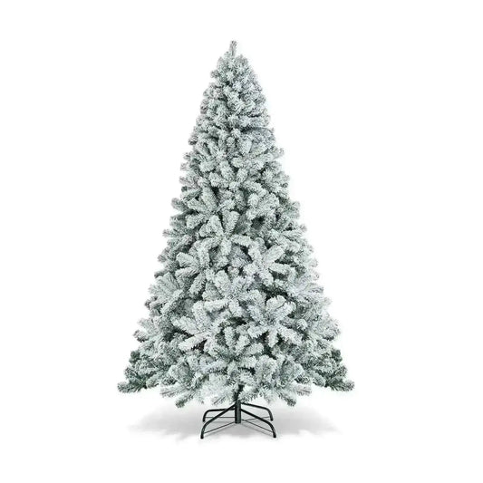 7.5 Feet Snow Flocked Artificial Christmas Tree for festive decor