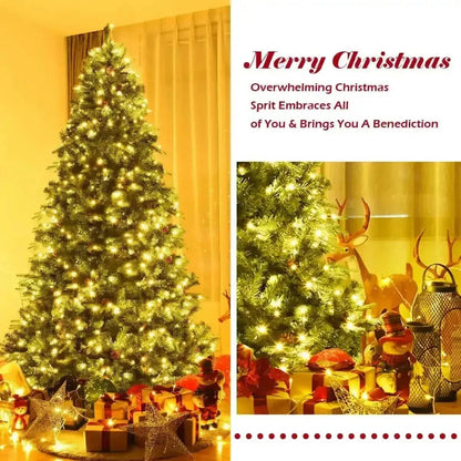 7.5 ft Artificial Christmas Tree with LED Lights and Pine Cones Cartsfy Inc.