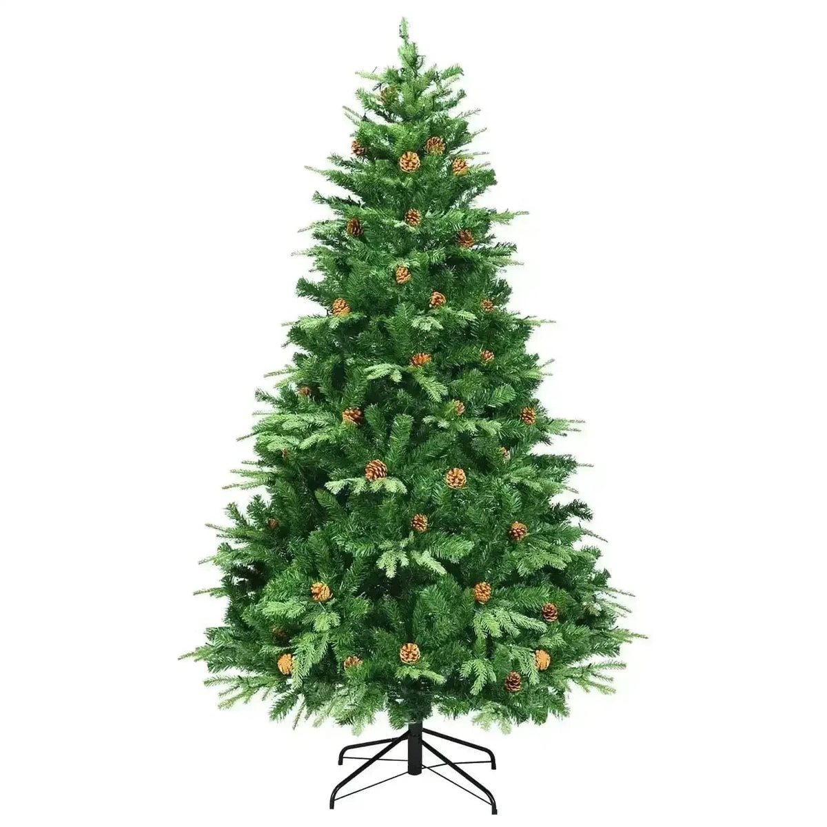 7.5 ft Artificial Christmas Tree with LED Lights and Pine Cones Cartsfy Inc.