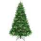 7.5 ft Artificial Christmas Tree with LED Lights and Pine Cones Cartsfy Inc.