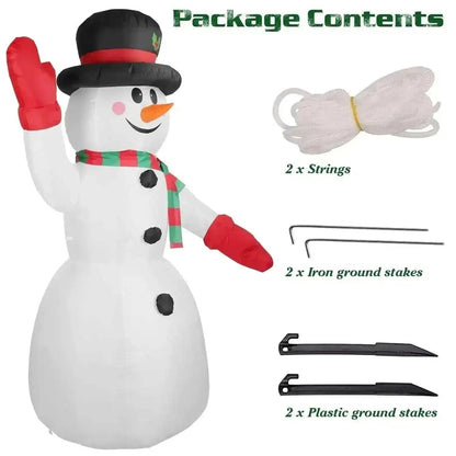7.9ft Christmas Inflatable Giant Snowman Blow Up with LED Lights Hat Scarf Cartsfy Inc.