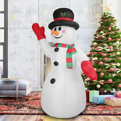 7.9ft Christmas Inflatable Giant Snowman Blow Up with LED Lights Hat Scarf Cartsfy Inc.