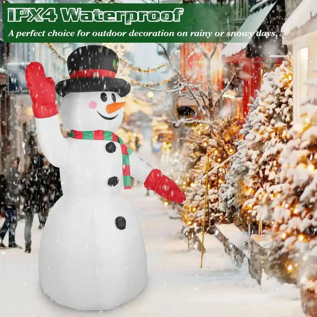 7.9ft Christmas Inflatable Giant Snowman Blow Up with LED Lights Hat Scarf Cartsfy Inc.