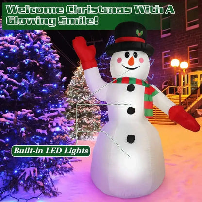 7.9ft Christmas Inflatable Giant Snowman Blow Up with LED Lights Hat Scarf Cartsfy Inc.