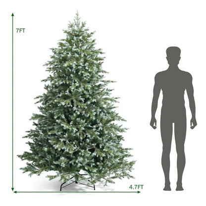 7 Feet Artificial Christmas Tree with 1260 Mixed PE and PVC Tips Cartsfy Inc.