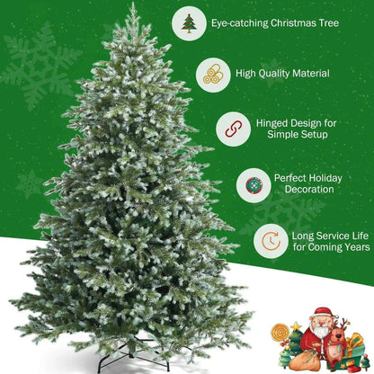 7 Feet Artificial Christmas Tree with 1260 Mixed PE and PVC Tips Cartsfy Inc.