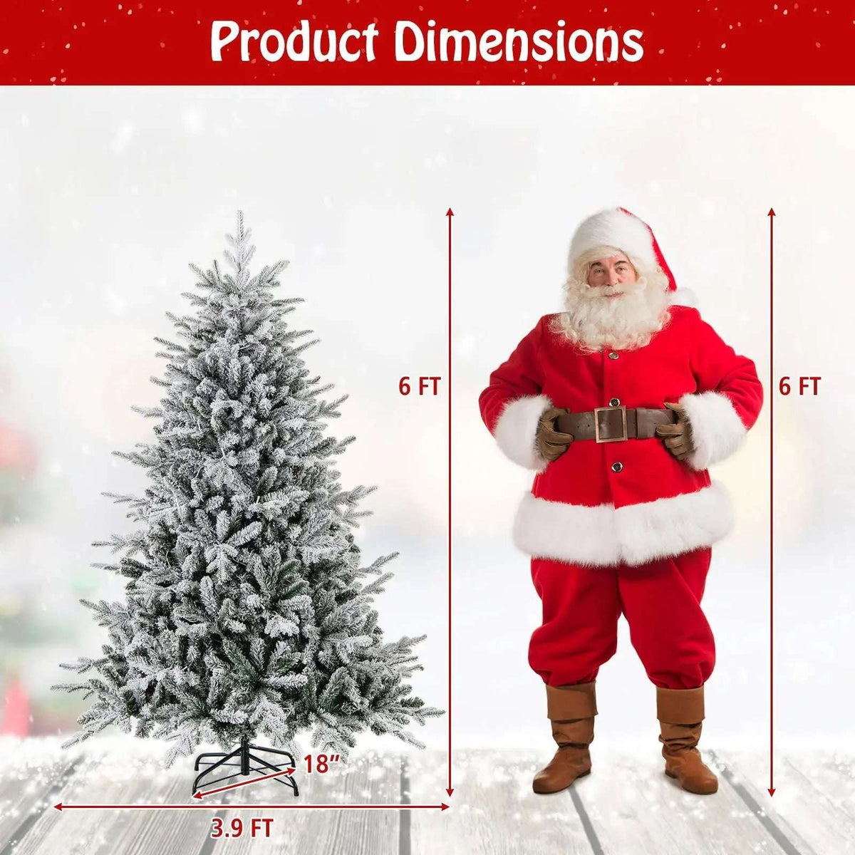 7 Feet Flocked Christmas Tree with 8 Lighting Modes and Multi-Color LED Lights Cartsfy Inc.