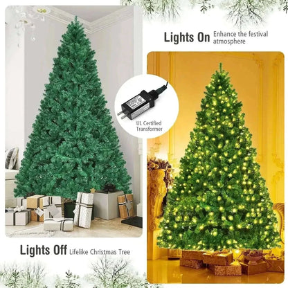 7 Feet PVC Artificial Christmas Tree with LED Lights Cartsfy Inc.