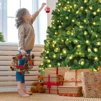 7 Feet PVC Artificial Christmas Tree with LED Lights Cartsfy Inc.