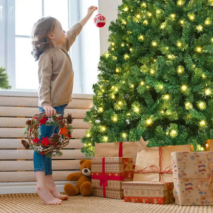7 Feet PVC Artificial Christmas Tree with LED Lights Cartsfy Inc.