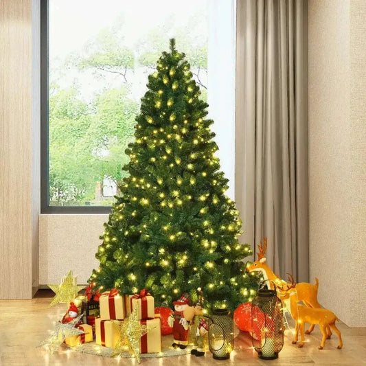 7 Feet PVC Artificial Christmas Tree with LED Lights Cartsfy Inc.