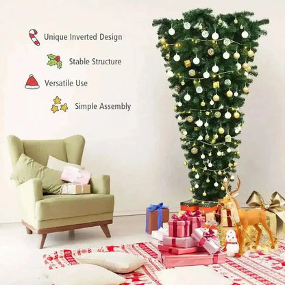 7 Feet Unlit Upside Down Artificial Christmas Tree Cartsfy Inc.