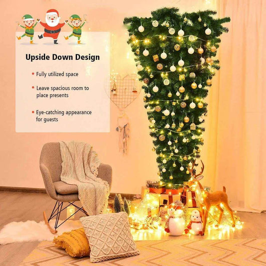 7 Feet Unlit Upside Down Artificial Christmas Tree Cartsfy Inc.
