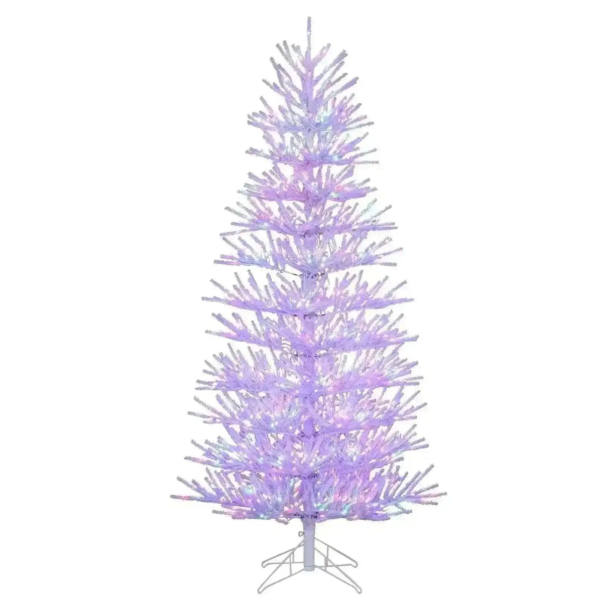 7 FT Artificial Pre-lit Christmas Tree Hinged Xmas Tree with 820 Coral-like Branch Tips Cartsfy Inc.
