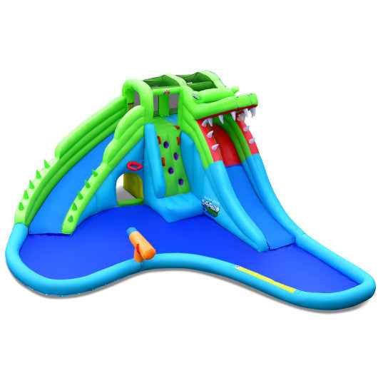 7-in-1 Inflatable Bounce House with Splashing Pool without Blower Cartsfy Inc.