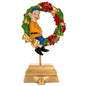 7-Inch Wreath Metal Christmas Stocking Holder Hanger with Elf Design Cartsfy Inc.