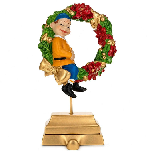 7-Inch Wreath Metal Christmas Stocking Holder Hanger with Elf Design BestPysanky Default Title Default Title-