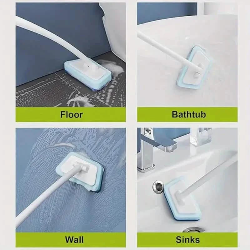 7 - Piece Set: Detachable Cleaning Brush with 7 Sponges for Bathtub, Tile, Floor & Window - Cartsfy Inc.