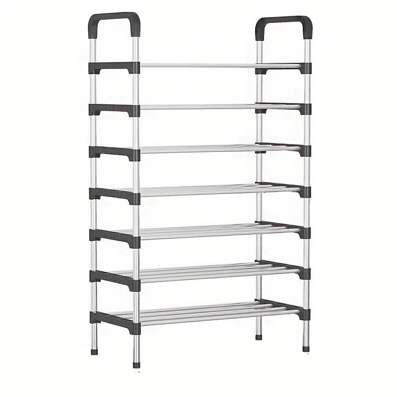 7 - Tier Iron Shoe Rack – Space - Saving, Floor - Standing - Cartsfy Inc.