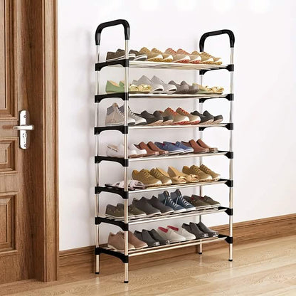 7 - Tier Iron Shoe Rack – Space - Saving, Floor - Standing - Cartsfy Inc.