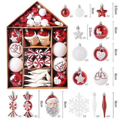 70-Pieces Set: Christmas Tree Decorations Christmas Ball Cartsfy Inc.