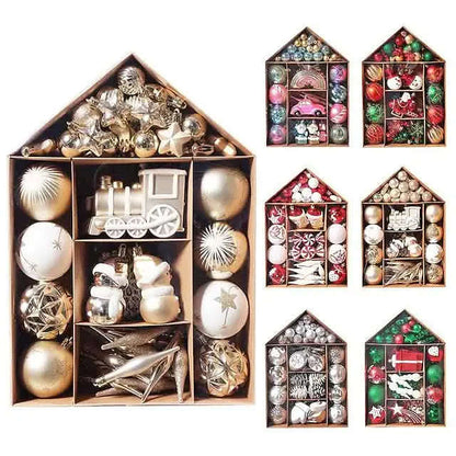 70-Pieces Set: Christmas Tree Decorations Christmas Ball Cartsfy Inc.