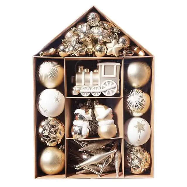70-Pieces Set: Christmas Tree Decorations Christmas Ball Cartsfy Inc.