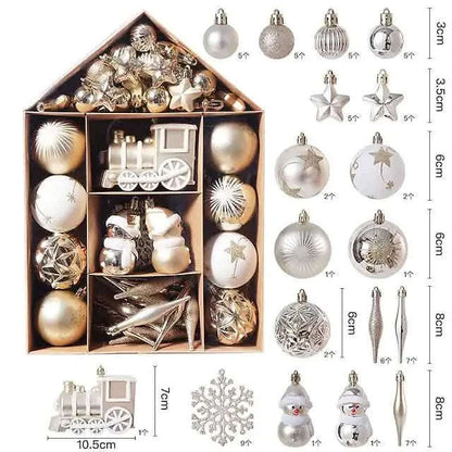 70-Pieces Set: Christmas Tree Decorations Christmas Ball Cartsfy Inc.