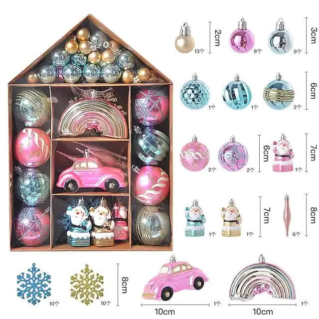 70-Pieces Set: Christmas Tree Decorations Christmas Ball