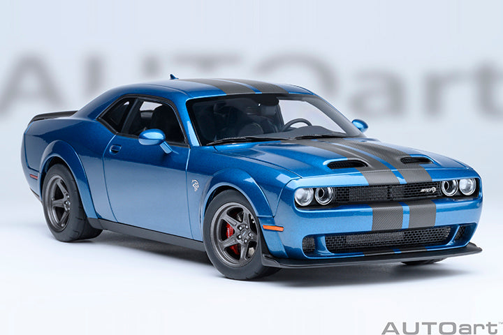 AUTOart 2023 Dodge Challenger SRT Super Stock Frostbite Blue 1:18