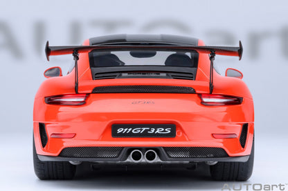 AUTOart Porsche 911 991.2 GT3 RS w/ Weissach Pkg Lava Orange 1:18