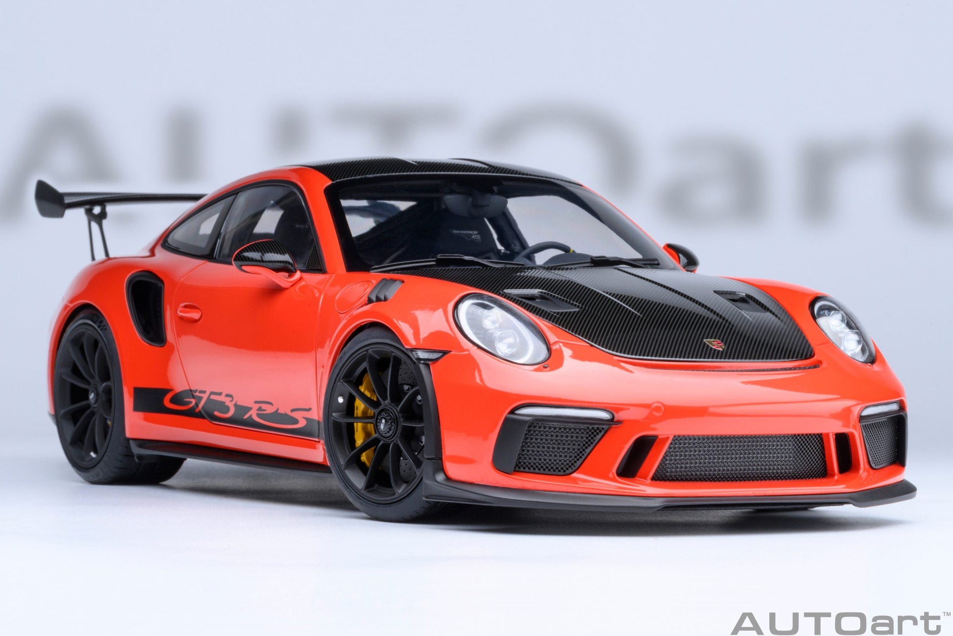 AUTOart Porsche 911 991.2 GT3 RS w/ Weissach Pkg Lava Orange 1:18