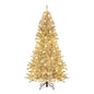 6 Feet Snow-flocked Artificial Christmas Tree Pre-lit Hinged with 81 Sphere Lights and Remote