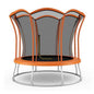 8 Feet Outdoor Unique Flower Shape Trampoline with Enclosure Net-Orange Cartsfy Inc.