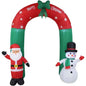 8 Foot Tall Lighted Christmas Inflatable Santa Claus and Snowman Archway Cartsfy Inc.