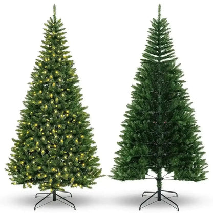 8 FT Corner Artificial Christmas Tree with 1137 Branch Tips and 360 Warm White LED Lights Cartsfy Inc.