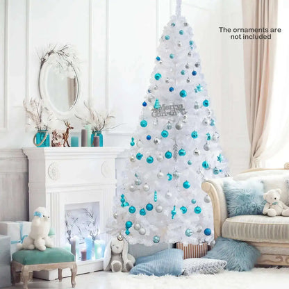 8 ft White Artificial PVC Christmas Tree with Stand Cartsfy Inc.