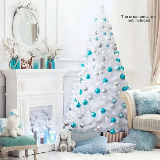 8 ft White Artificial PVC Christmas Tree with Stand Cartsfy Inc.