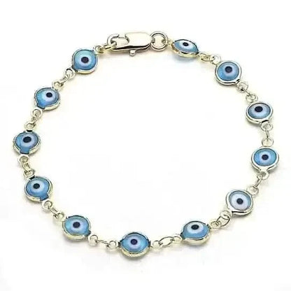 8" Gold Filled Evil Eye Light Blue Bracelet DailySale Default Title Default Title-
