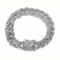 8" Luxurious Rhinestone Cuban Chain Bracelet for Men Cartsfy Inc.