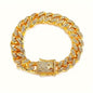 8" Luxurious Rhinestone Cuban Chain Bracelet for Men Cartsfy Inc.
