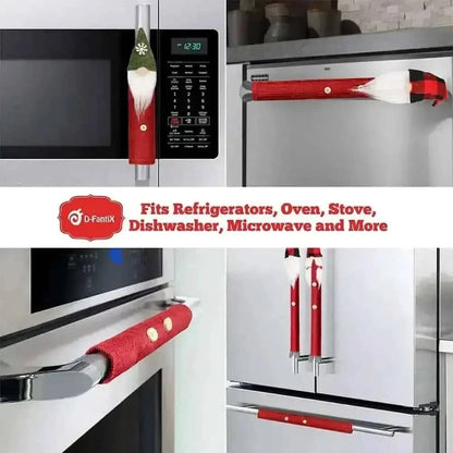 8-Piece: Gnome Christmas Refrigerator Handle Covers Set Cartsfy Inc.