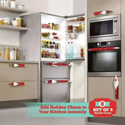 8-Piece: Gnome Christmas Refrigerator Handle Covers Set Cartsfy Inc.