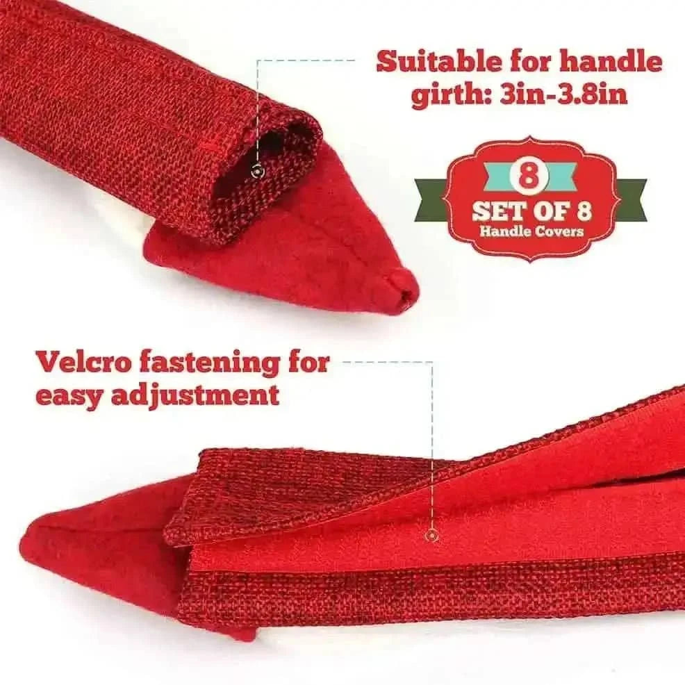 8-Piece: Gnome Christmas Refrigerator Handle Covers Set Cartsfy Inc.